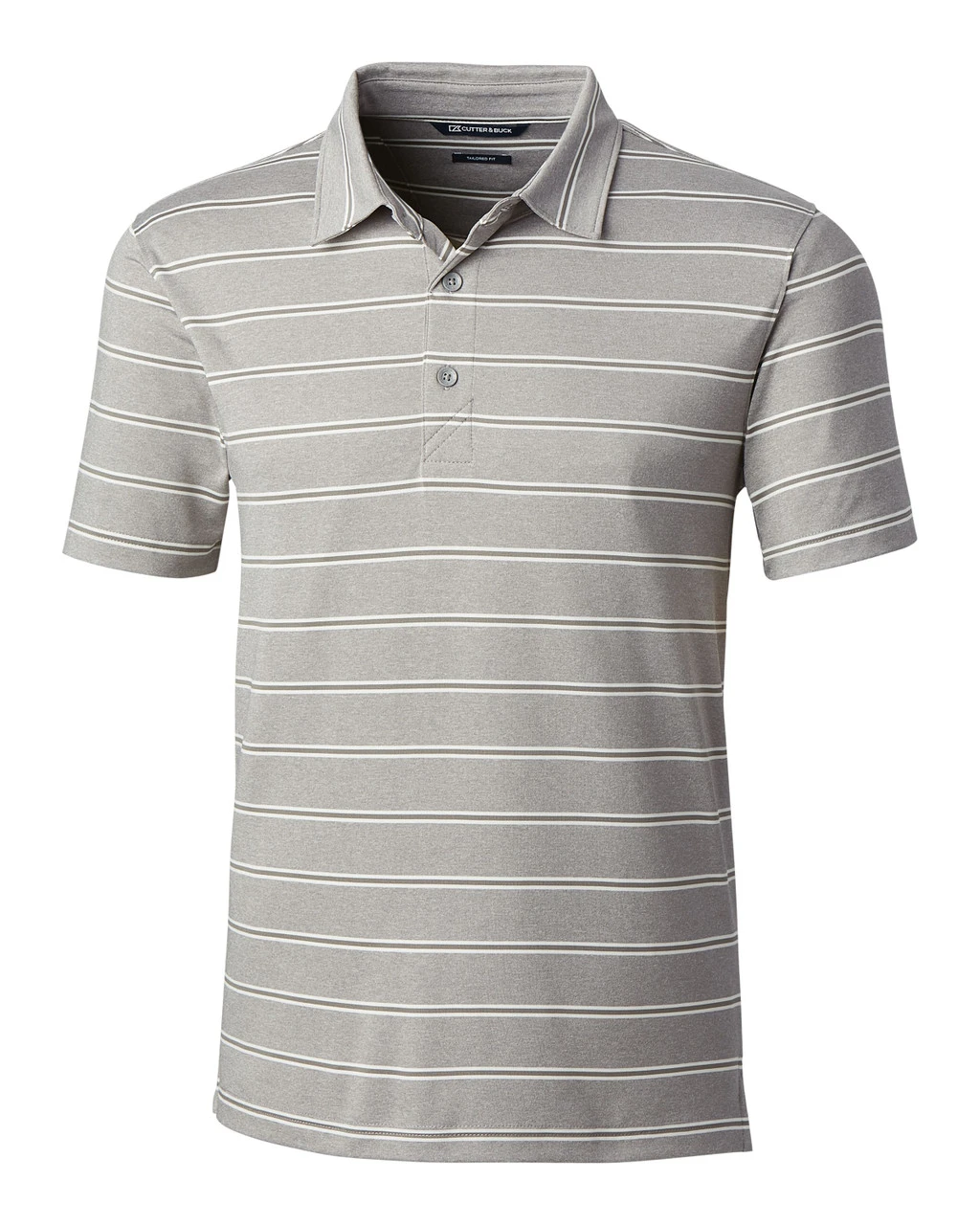 Cutter & Buck Forge Heather Stripe Tailored Fit Polo 8 Cutter & Buck Forge Heather Stripe Tailored Fit Polo - Image 6