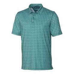 Cutter & Buck Pike Houndstooth Polo -Brands Sales Store MCK01056 SEW MANN HG 45113.1669059916