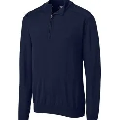 Cutter & Buck Long Sleeve Douglas Half Zip Mock - Big & Tall -Brands Sales Store MCS07725 LYN MANN HG 57694.1668798898