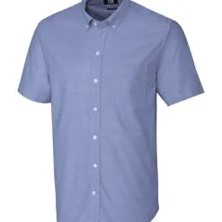 Cutter & Buck Short Sleeve Stretch Oxford Shirt -Brands Sales Store MCW00140 FB MANN HG 04940.1637274508