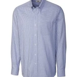 Cutter & Buck Long Sleeve Epic Easy Care Tattersall - Big & Tall -Brands Sales Store MCW01891 FB MANN HG 67353.1668801270