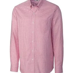 Cutter & Buck Long Sleeve Epic Easy Care Tattersall - Big & Tall -Brands Sales Store MCW01891 RD MANN HG 38857.1668801270