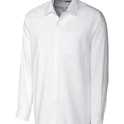 Cutter & Buck Men's Long Sleeve Tailored Fit Spread Nailshead -Brands Sales Store MCW09474 WH MANN HG 57382.1668552208