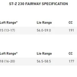 Mizuno Golf Mizuno ST-Z 230 Fairway Wood 10 Mizuno Golf Mizuno ST-Z 230 Fairway Wood -Brands Sales Store Mizuno ST Z 230 Fairway Wood Specs 30632.1674333881