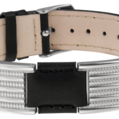 Sabona Black Leather Dress Stainless Magnetic