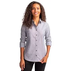 Cutter & Buck Ladies Long Sleeve Stretch Oxford